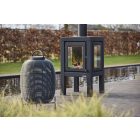 RB 73 QUARUBA XL KÜLTÉRI KANDALLÓ - Fekete rozsdamentes acél