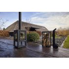 RB 73 QUARUBA XL MOBILE KÜLTÉRI KANDALLÓ - Fekete rozsdamentes acél