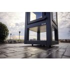 RB 73 QUARUBA XL MOBILE KÜLTÉRI KANDALLÓ - Fekete rozsdamentes acél