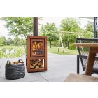 RB 73 QUARUBA XL MOBILE KÜLTÉRI KANDALLÓ - Corten acél