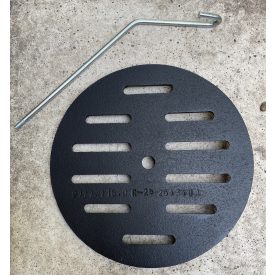   EDILKAMIN 264340 öntöttvas rostély Ø 190 mm rostély mozgatóval