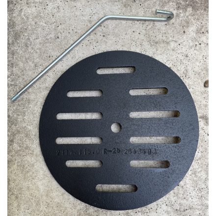 EDILKAMIN 264340 öntöttvas rostély Ø 190 mm rostély mozgatóval