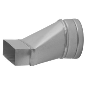   Fém laposcsatorna vizszintes aszimmetrikus átalakitó 200 x 90 mm / Ø 125