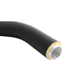 Szigetelt fekete alumínium csatorna Ø 80 mm - 75 cm