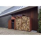 RB 73 SHEDDAK FATÁROLÓ AJTÓVAL - Corten acél