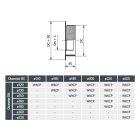 Kerámia kémény sík csatlakozó idom Ø 150 / Ø 200