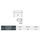 Fém laposcsatorna toldó 200 x 90 mm