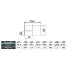 Füstcső csatlakozó idom kondenzáció elleni védelemmel Ø 180 mm