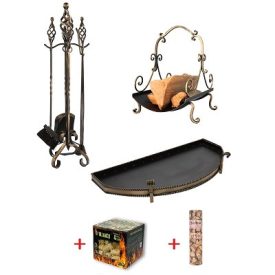   3 részes rusztik kollekció, arany antik + ajándék gyullancs és gyufa