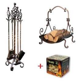   2 részes rusztik kollekció, bronz antik + ajándék gyullancs